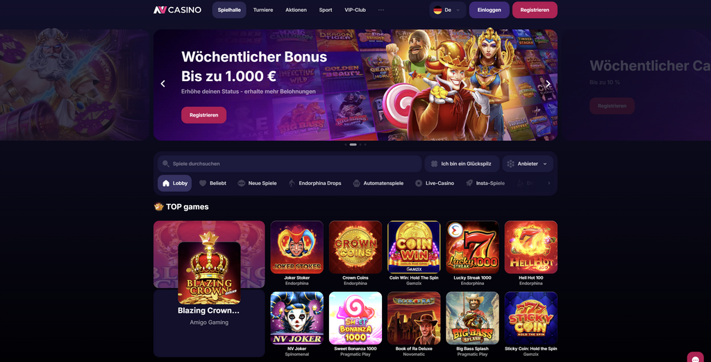 NV.Casino kihlveokontori uuendused - boonuspakkumised ja kampaaniad